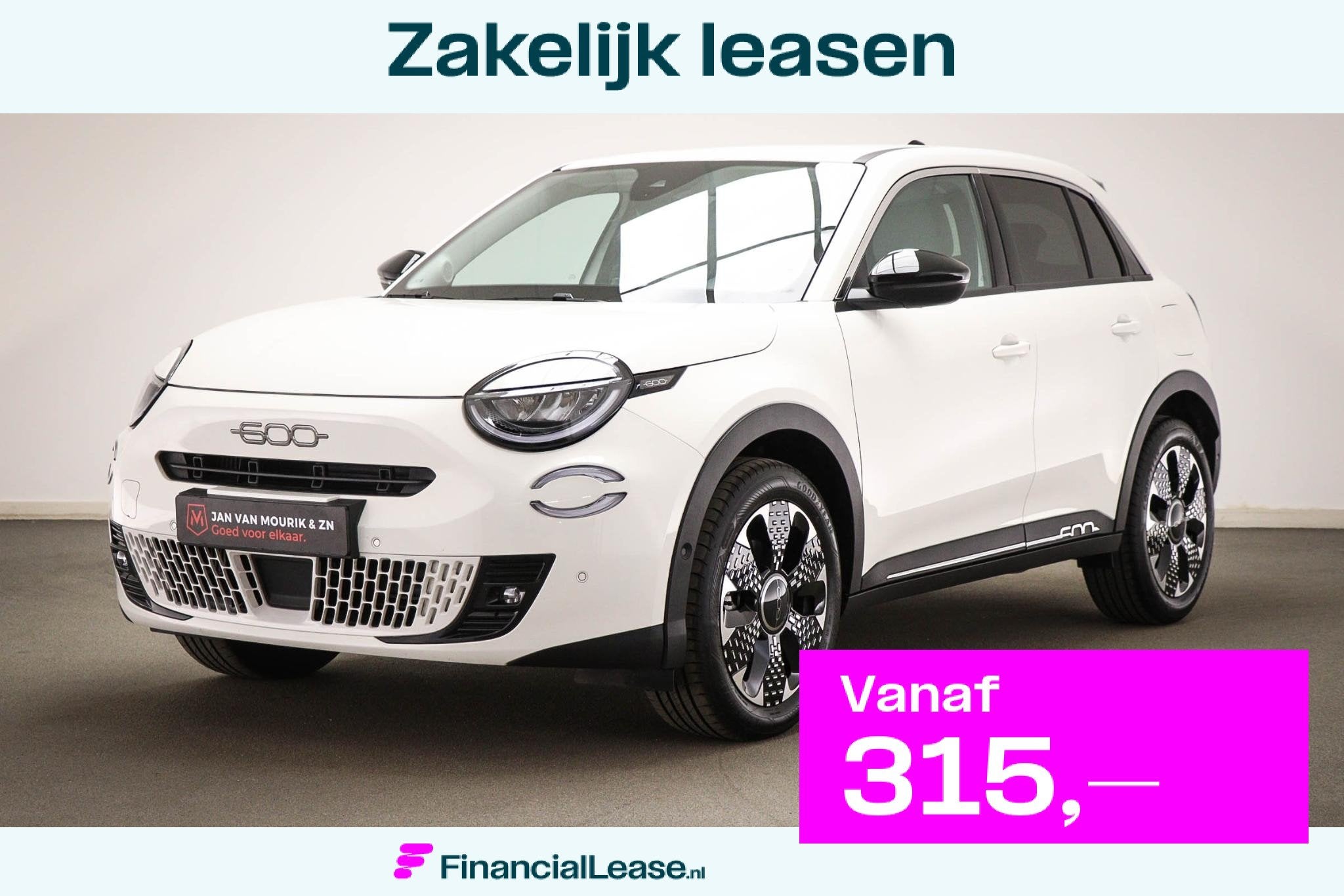 Fiat 600 1.2 Hybrid La Prima | MASSAGE | NAVIGATIE | DAB | A, Gebruikt, 1199 cc, Met garantie (alle), 620 kg