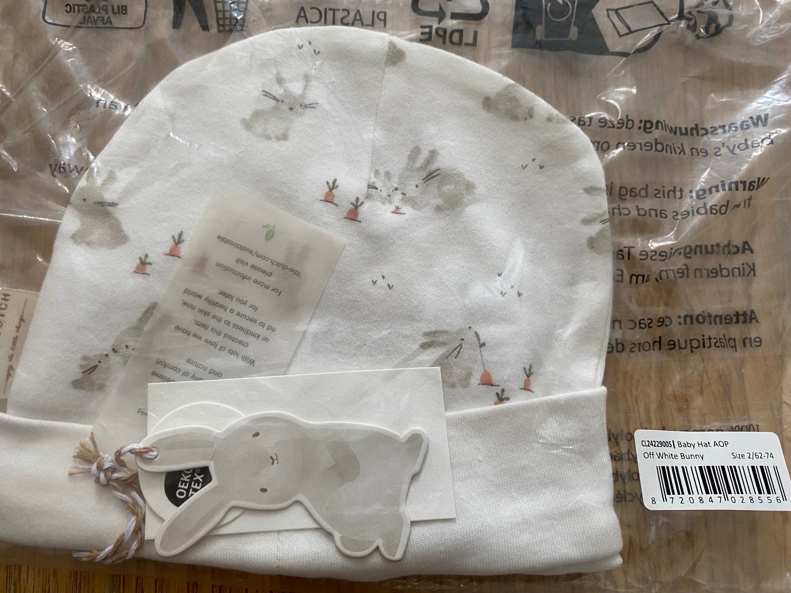 Little Dutch Baby Muts Konijn - Maat 62-74 - Nieuw!, Ophalen of Verzenden, Nieuw, Jongetje of Meisje