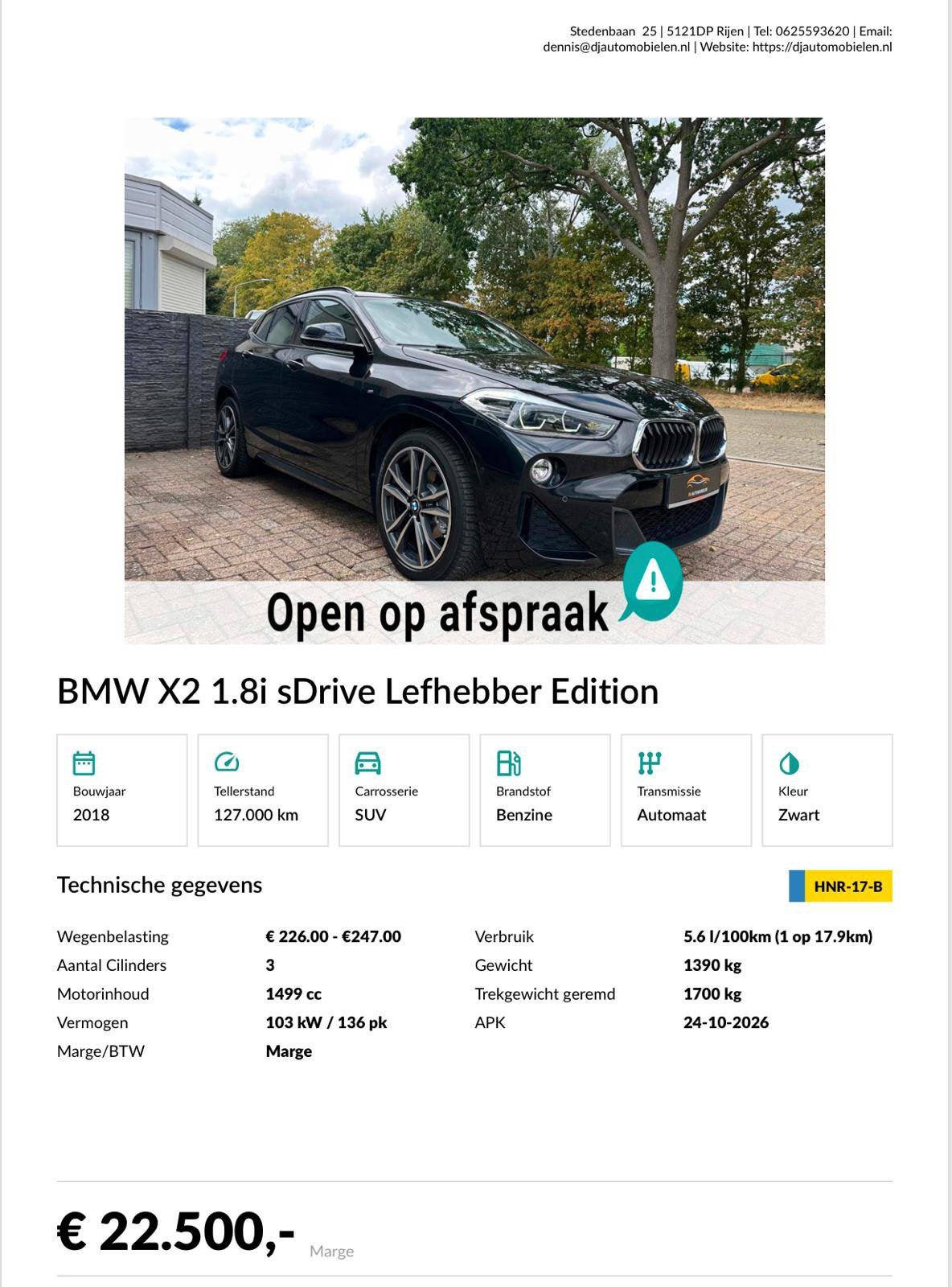 BMW x2 2018. Automaat, Auto's, X2, Zwart, Bedrijf, Grijs