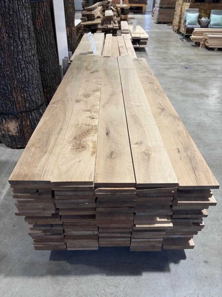 Kamergedroogde en geschaafde eikenplanken, Doe-het-zelf en Verbouw, Ophalen, Minder dan 25 mm, Eiken, Nieuw