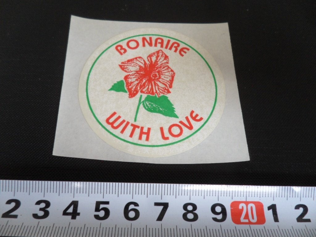 sticker BONAIRE  With Love, Verzamelen, Stickers, Zo goed als nieuw, Ophalen