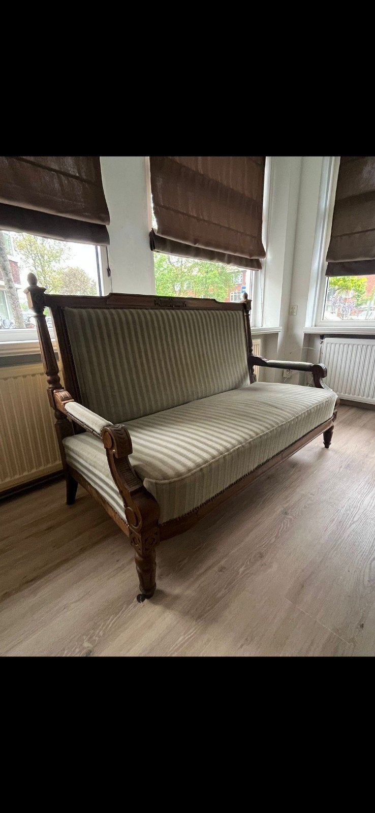 Antieke houten canapé / zitbank - Vintage stijl, Antiek en Kunst, Ophalen