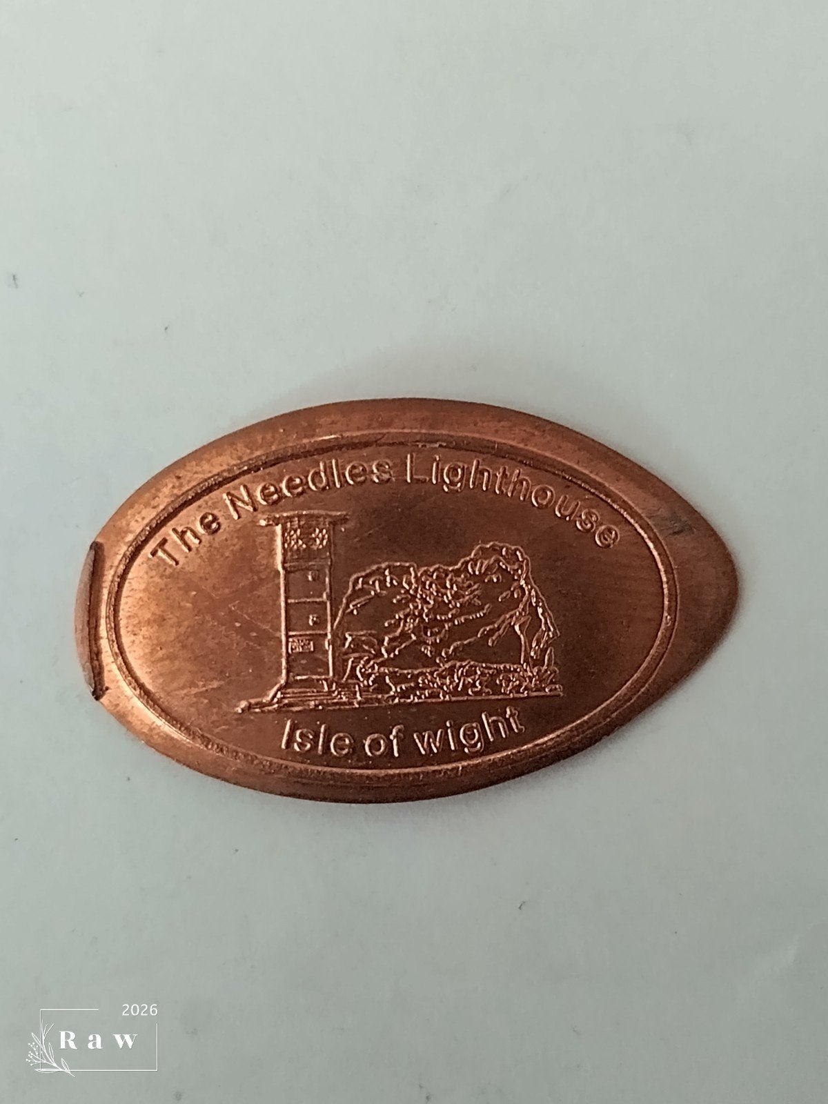 Pressed Penny The Needles Lighthouse Isle of Wight, Ophalen of Verzenden, Gebruikt