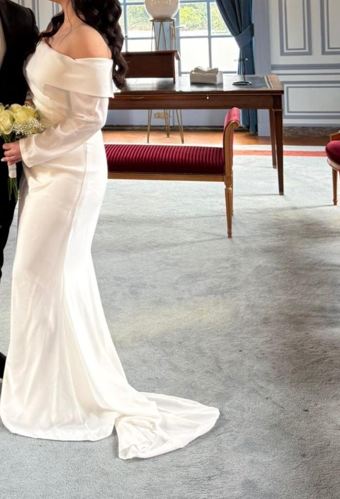 Trouwjurk civil wedding, Kleding | Dames, Trouwkleding en Trouwaccessoires, Trouwjurk, Leynadresses, Wit, Ophalen of Verzenden