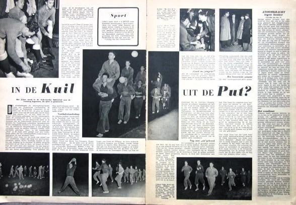 Artikel over voetbal 1953 Nederlands elftal Nederland, Ophalen of Verzenden, Overige binnenlandse clubs, Boek of Tijdschrift