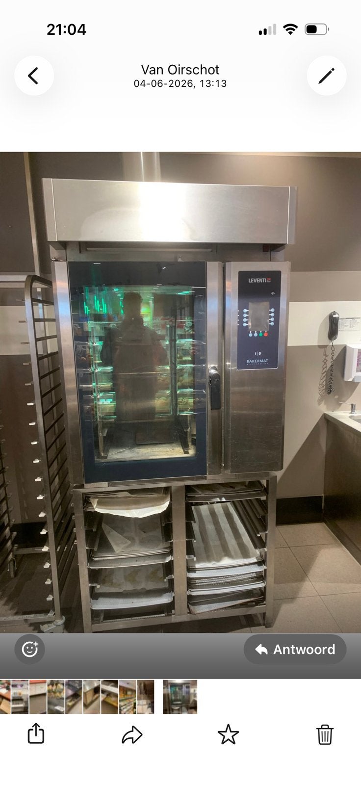 Hete lucht oven leventi met onderstel, Zakelijke goederen, Horeca | Keukenapparatuur, Ophalen of Verzenden, Ovens, Magnetrons en Steamers