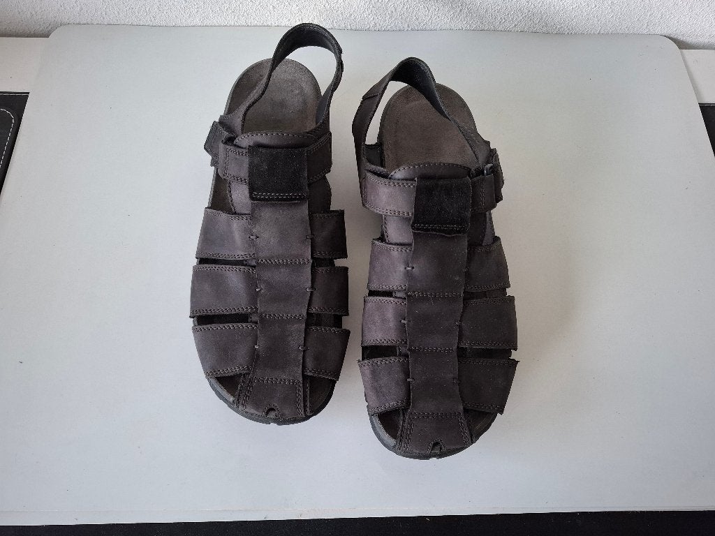 Mephisto MAAT 47 Type Basile mooie zwarte leren sandalen, Kleding | Heren, Sandalen, Verzenden, Zwart, Zo goed als nieuw