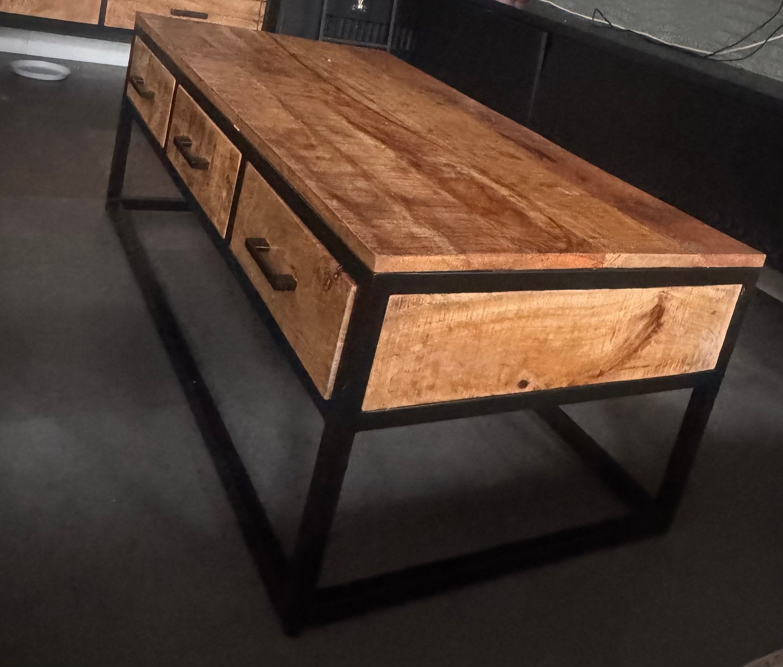 Mangohouten salontafel, Huis en Inrichting, Ophalen, 50 – 75, 100 tot 150 cm, 50 tot 100 cm