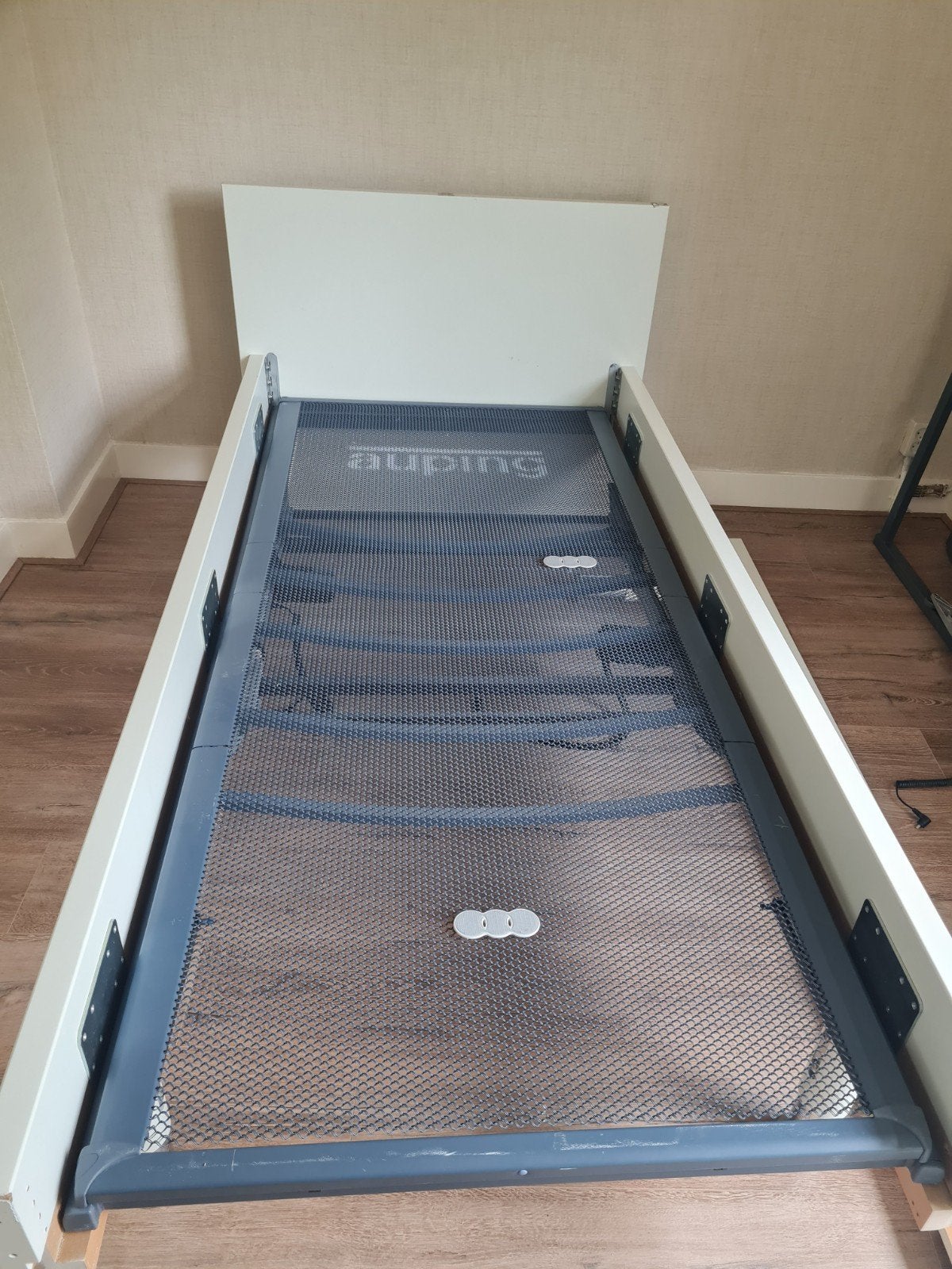2x Elektrisch verstelbaar eenpersoonsbed (Auping en Hulsta), 90 cm, Eenpersoons, Wit, Ophalen of Verzenden