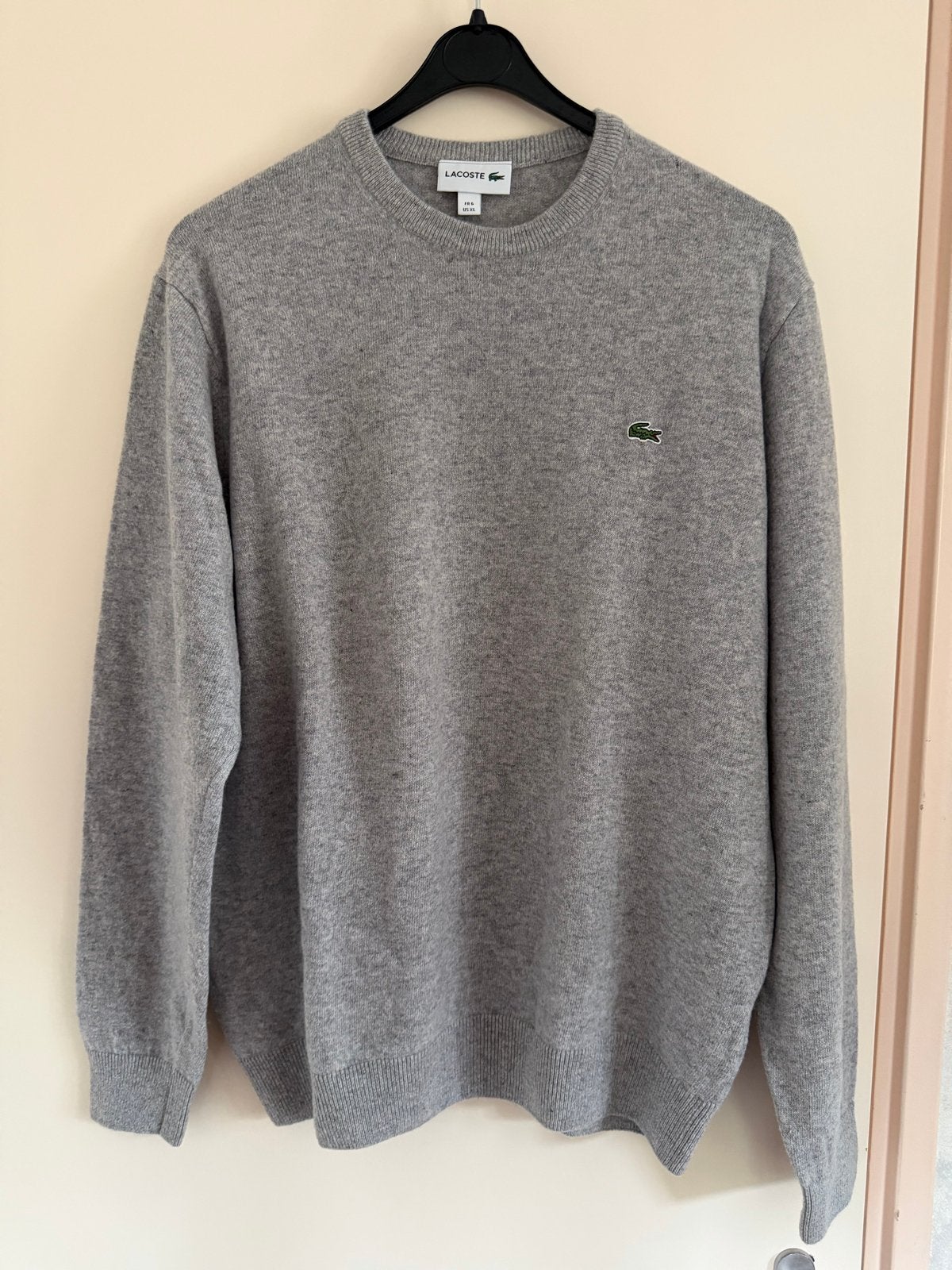 Lacoste Sweater - Grijs - 100% Wol - XL - Nieuw, Verzenden, Nieuw, Maat 56/58 (XL), Grijs