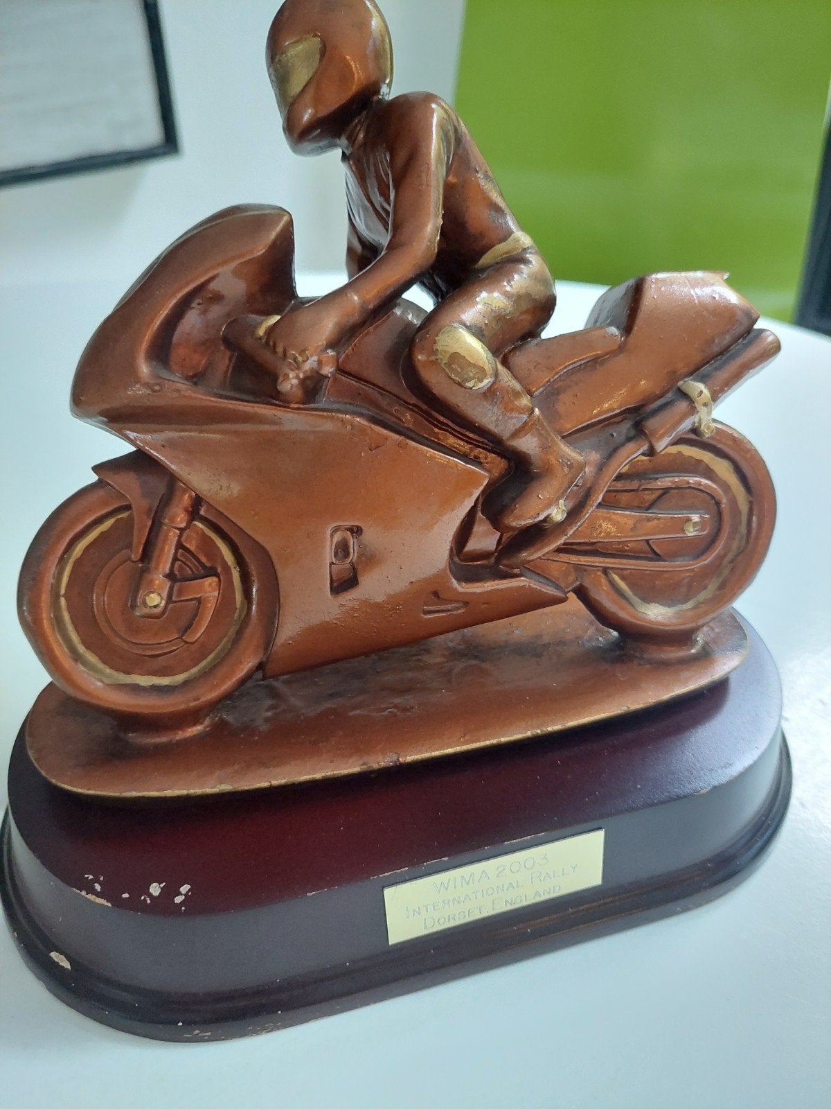 RACEMOTOR met COUREUR beeld, Ophalen of Verzenden