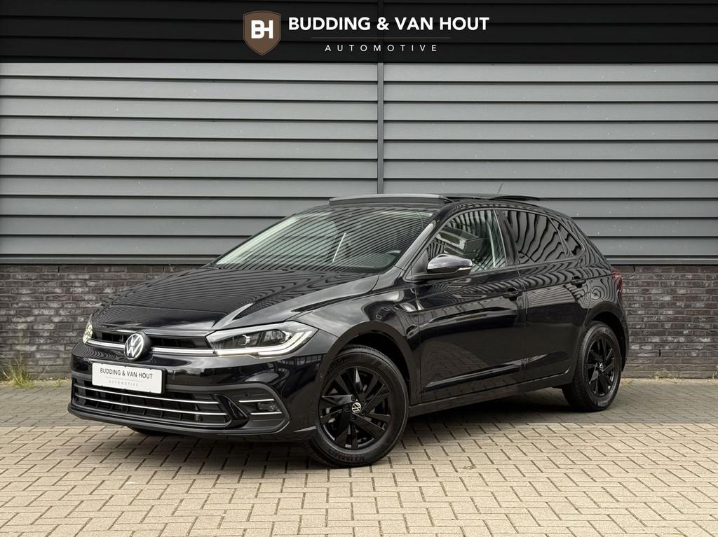 Volkswagen Polo 1.0 TSI Style 110PK Pano Led Camera Carplay, Stof, Gebruikt, Zwart, Zwart