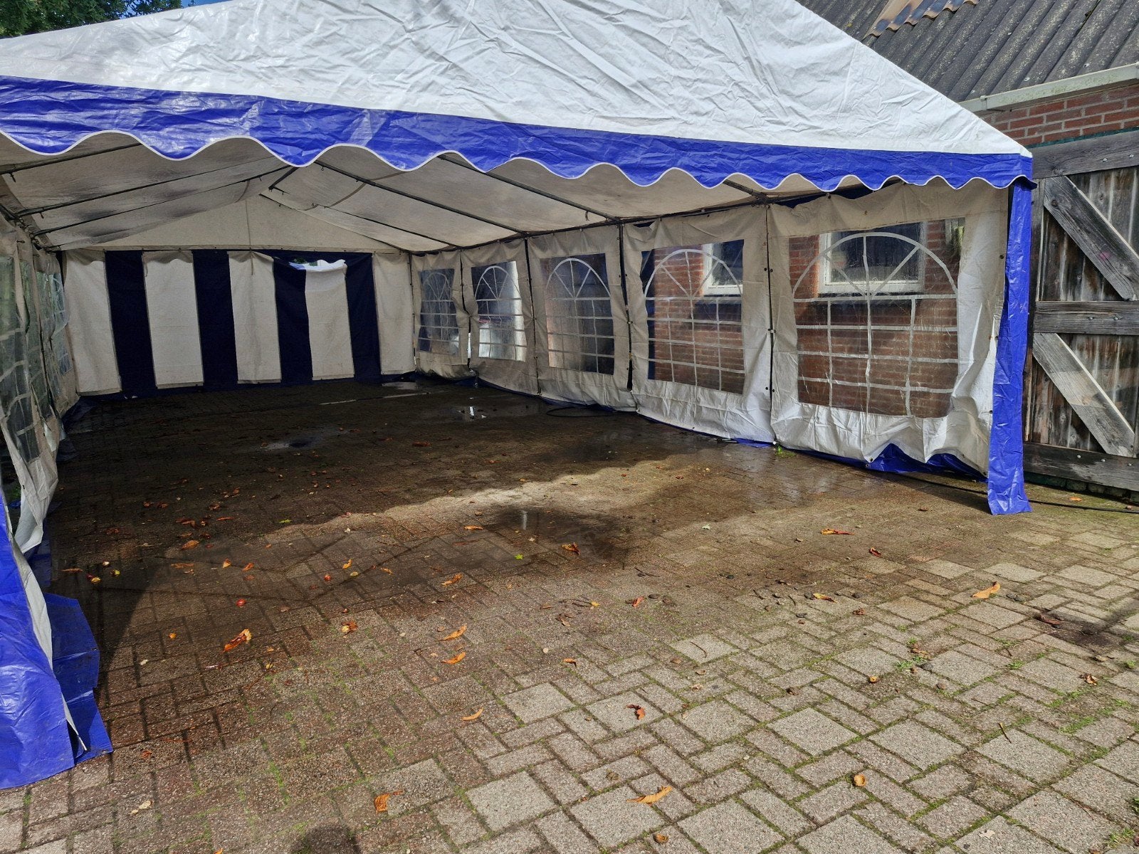 te koop partytent 5x10 pvc, Ophalen, Gebruikt, Partytent, 8 meter of meer