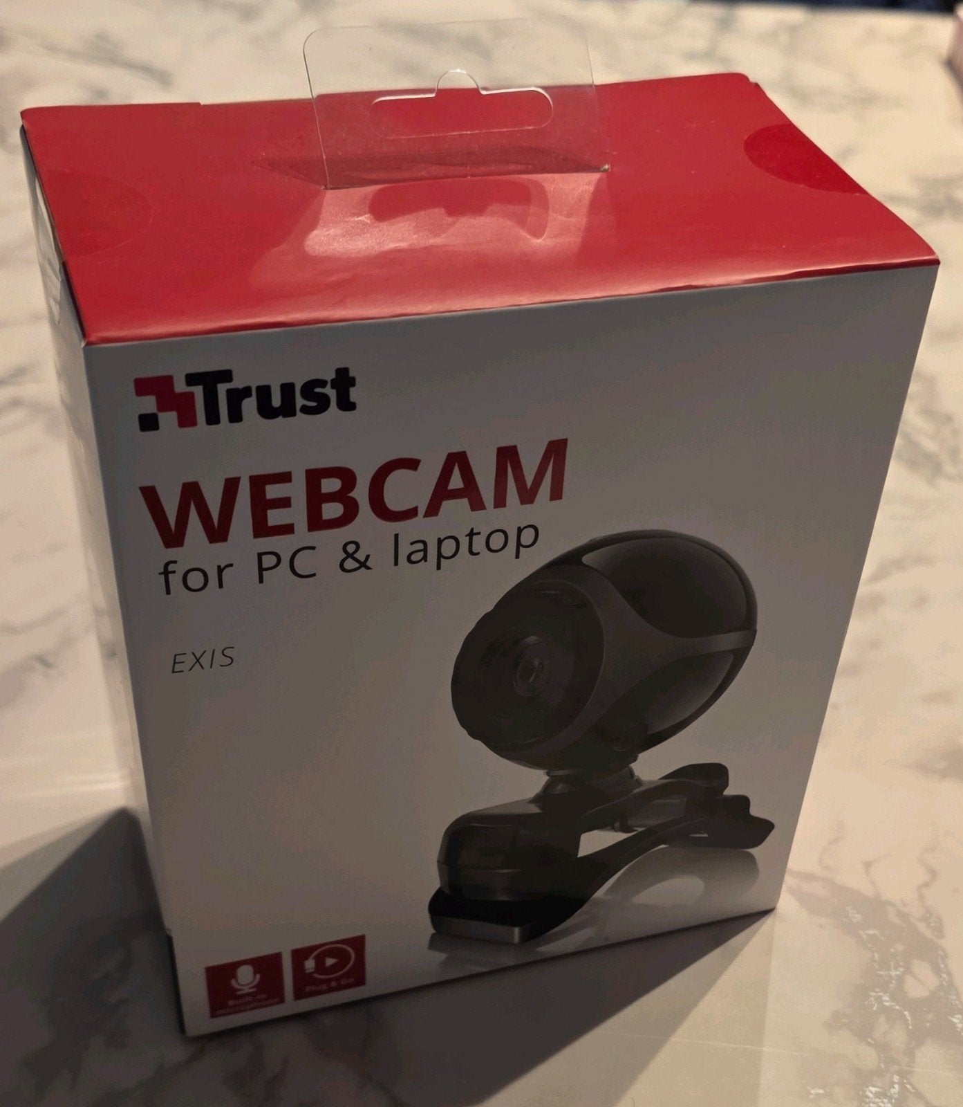 Trust Exis Webcam NIEUW voor PC & laptop met ingebouwde micr, Computers en Software, Nieuw, Ophalen of Verzenden, Trust, Monitorclip