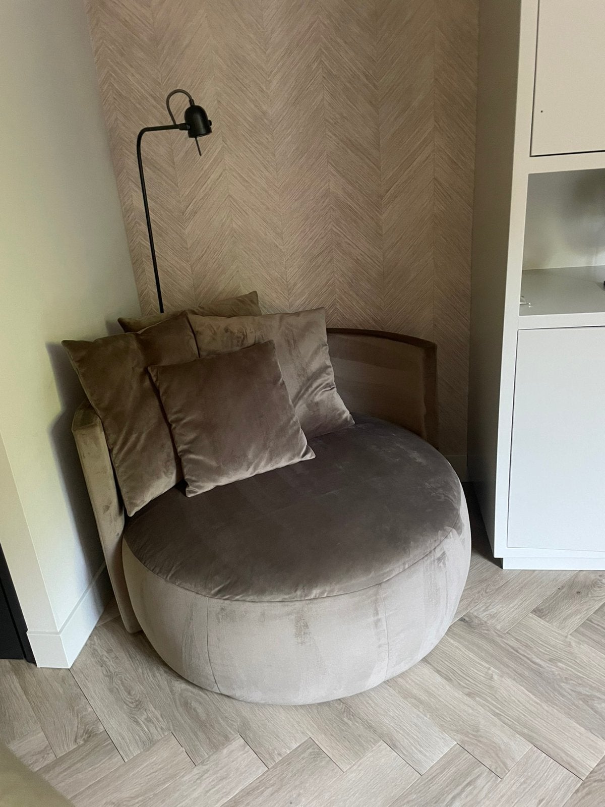 Ronde fauteuil/ loveseat, Huis en Inrichting, Ophalen, Tweepersoons, 75 tot 100 cm, Zo goed als nieuw