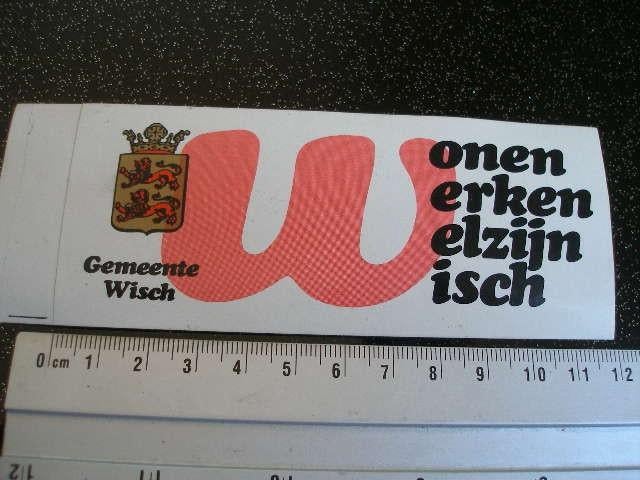 sticker plaats gemeente logo wapen embleem wisch, Verzenden, Zo goed als nieuw, Overige typen