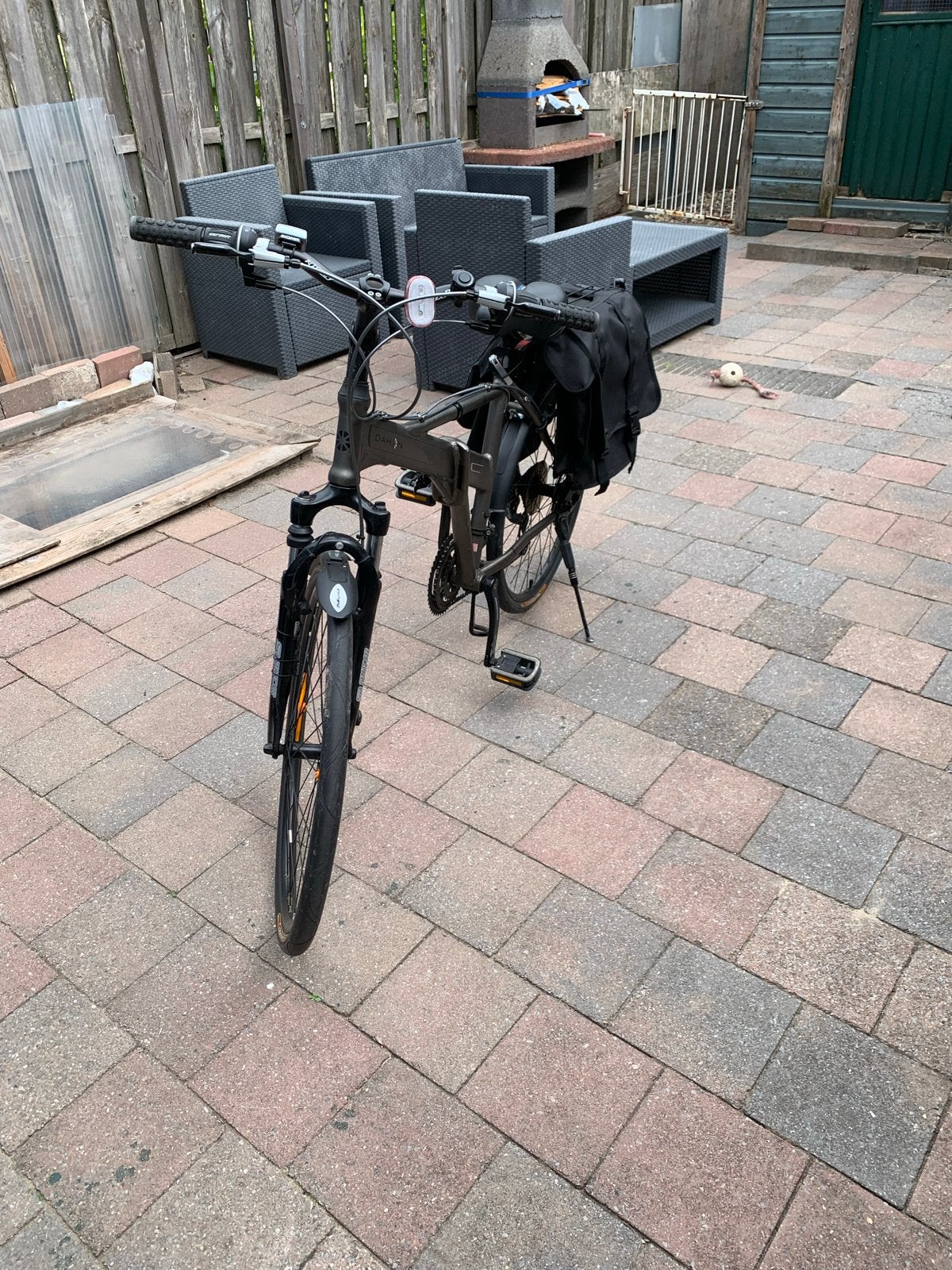 Opvouwbare fiets met schijfremmen en versnellingen, Overige merken, Gebruikt, Versnellingen, Ophalen of Verzenden