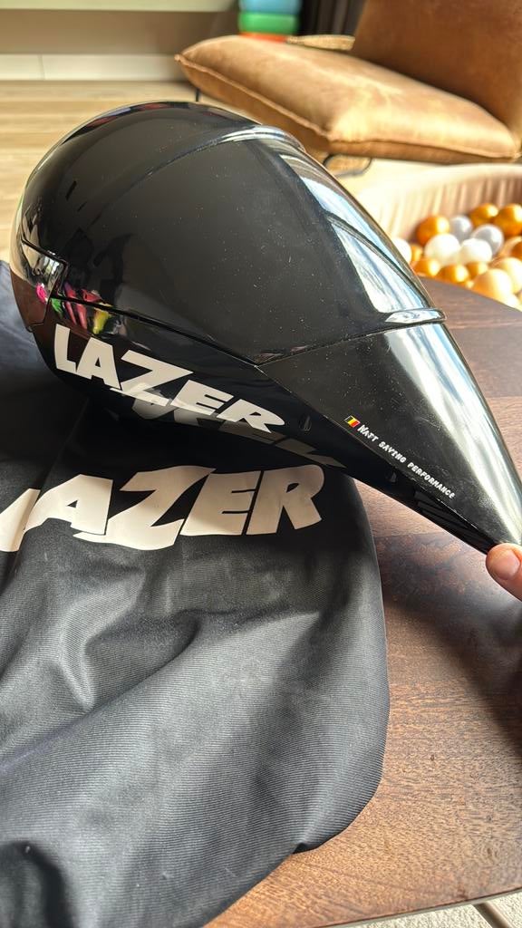 Lazer helm tijdrijden, Fietsen en Brommers, Brommerhelmen, Ophalen, Zo goed als nieuw, Small