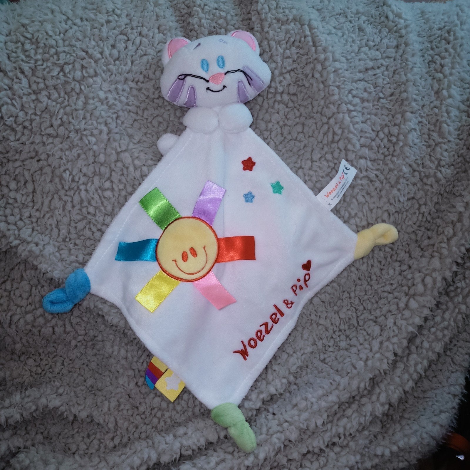 Woezel & pio, buurpoes kroeldoek rammelaar., Kinderen en Baby's, Speelgoed | Knuffels en Pluche, Ophalen of Verzenden, Zo goed als nieuw