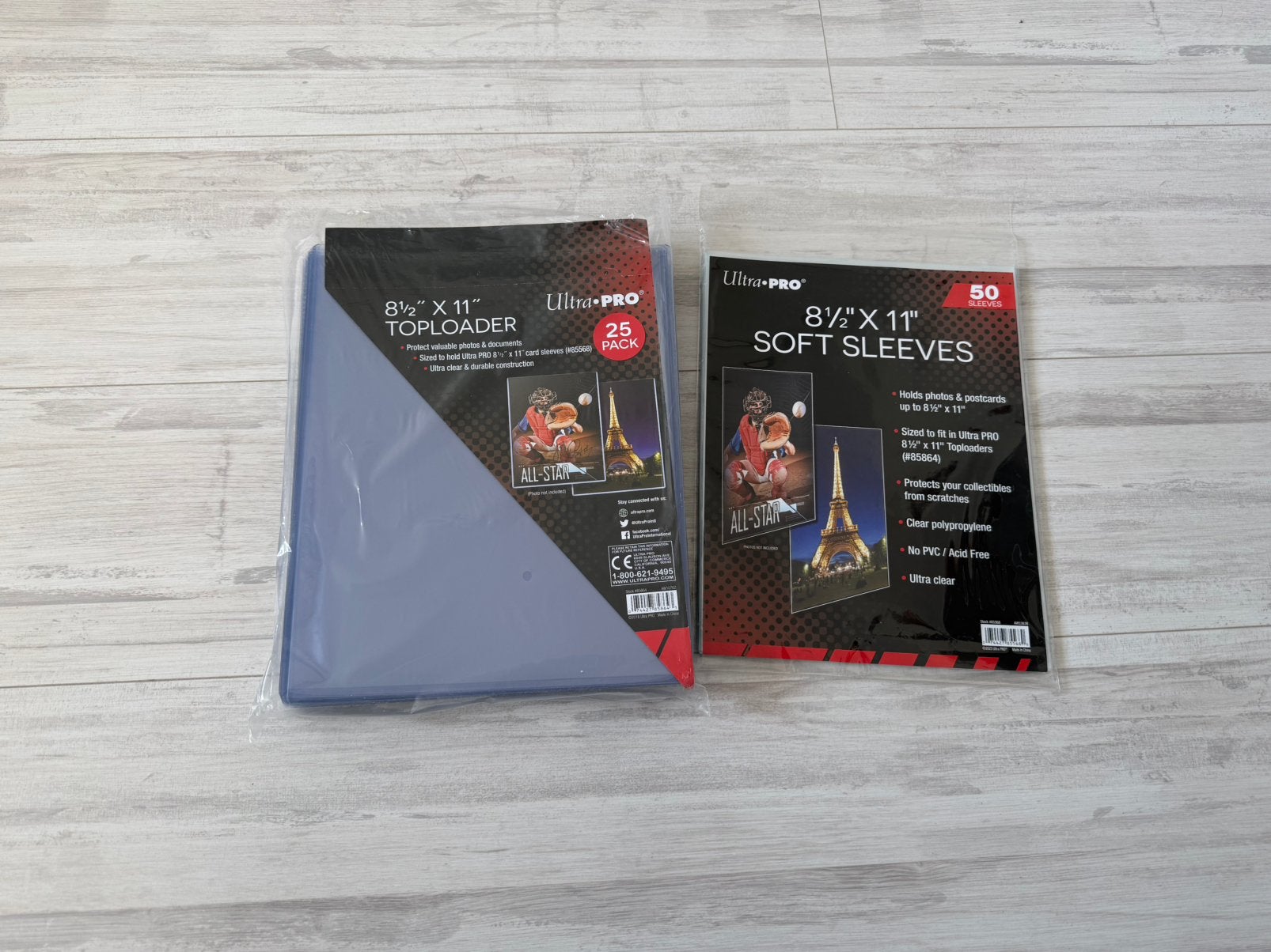 UltraPro Toploaders en sleeves 8,5 x 11 inch, Ophalen of Verzenden, Zo goed als nieuw, Foil