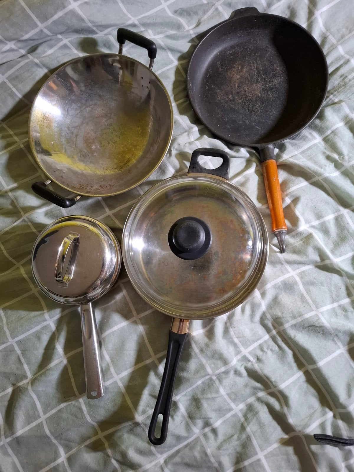 Set pannen, Ophalen, Gebruikt, Rvs, Pannenset