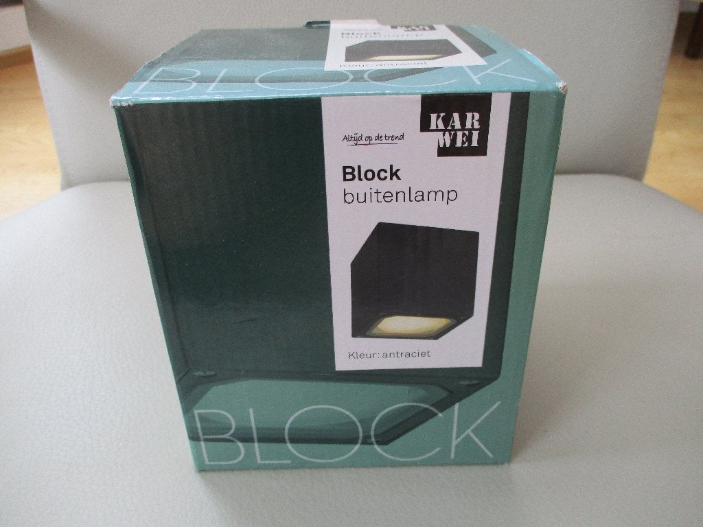 buitenverlichting KARWEI - BLOCK buitenlamp IP44, Tuin en Terras, Buitenverlichting, Minder dan 50 watt, Wandlamp, Ophalen of Verzenden