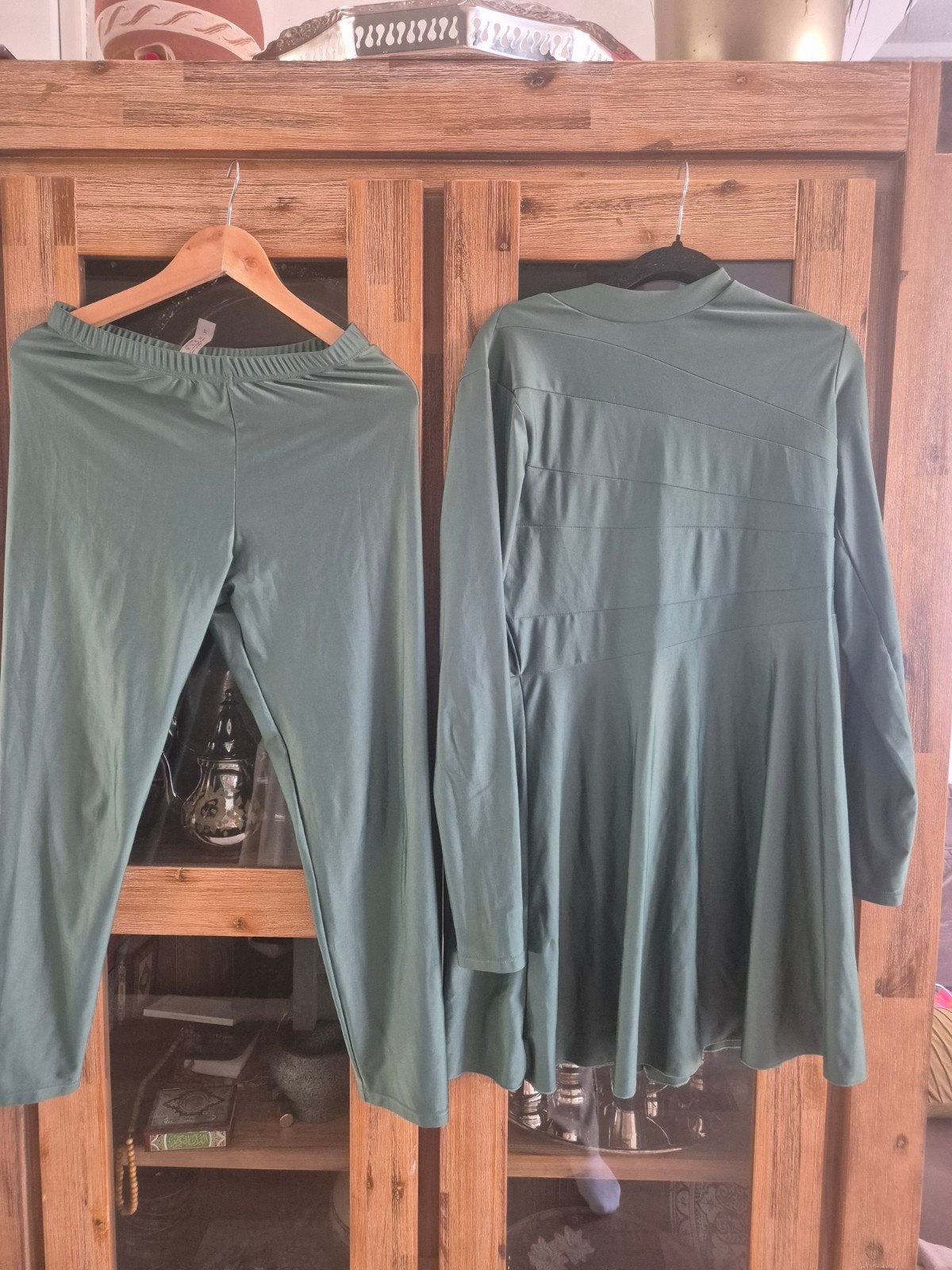 Donkergroene Burkini - Zwemkleding voor dames, Kleding | Dames, Badmode en Zwemkleding, Ophalen, Overige typen, Onbekend, Gedragen