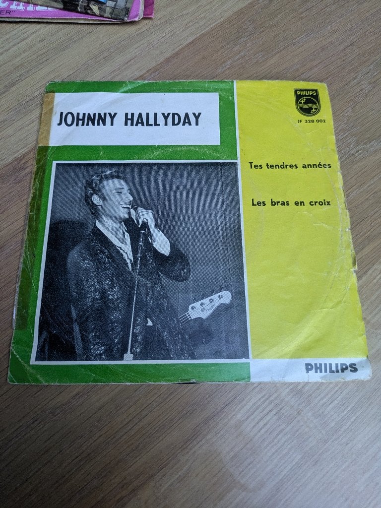Johnny Hallyday - Tes Tendres Années / Les Bras En Croix, Ophalen of Verzenden, Gebruikt, 7 inch, Pop