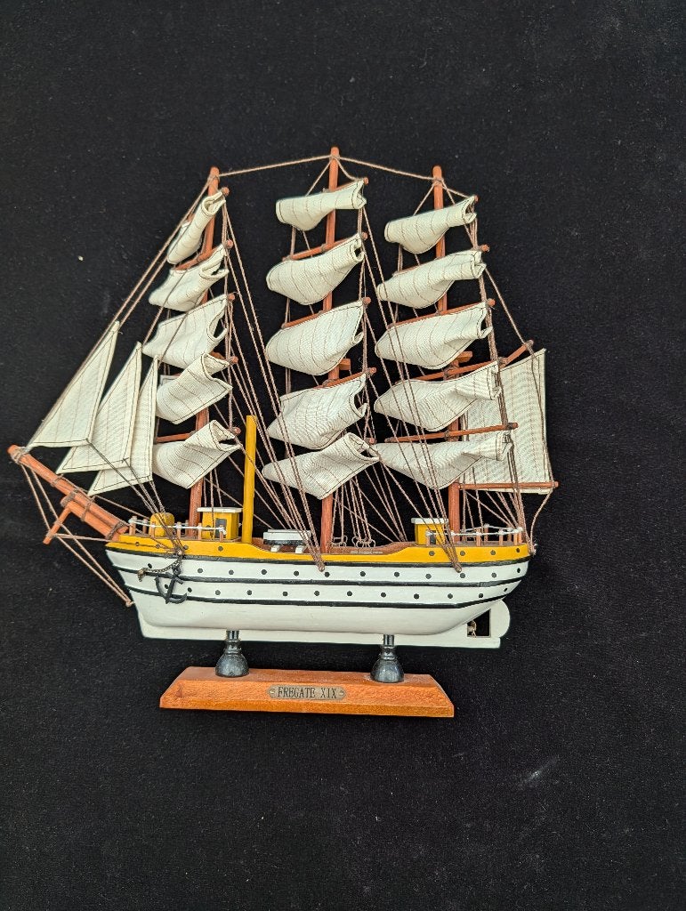 vintage Houten Scheepsmodel Fregate XIX Maritiem Zeilschip, Ophalen of Verzenden, Gebruikt