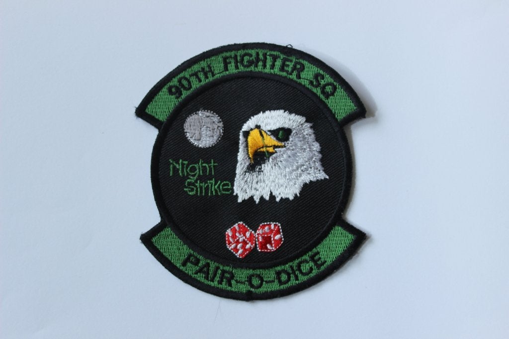 patch 90th  fighter sqn  night  strike  f-22  usaf, Verzenden, Zo goed als nieuw, Patch, Badge of Embleem