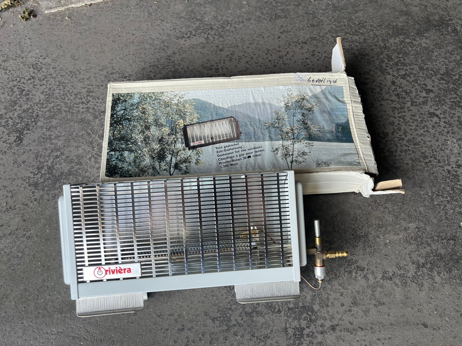 Terras heater op gas klein model, Ophalen of Verzenden, Zo goed als nieuw
