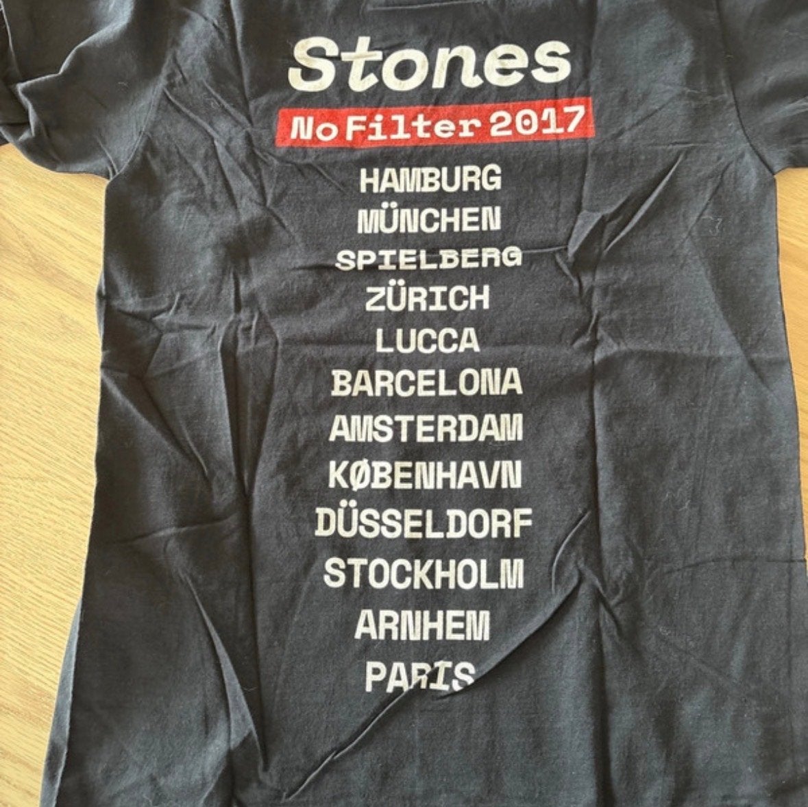 The Rolling Stones No Filter Tour 2017 T-shirt Maat S, Verzenden, Zo goed als nieuw, Zwart, Korte mouw