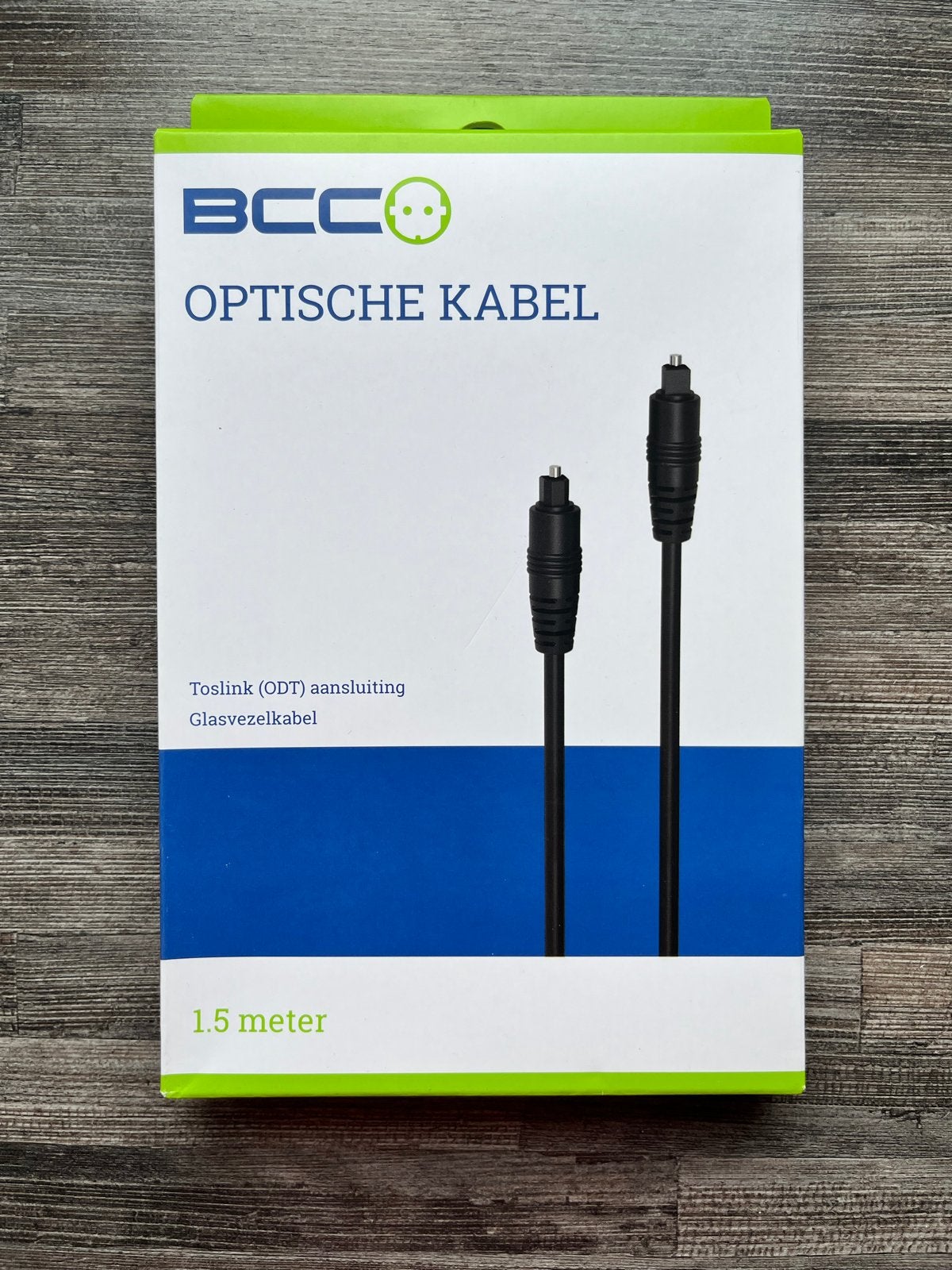 BCC Optische Kabel - 1.5 meter Toslink (ODT) Glasvezelkabel, Audio, Tv en Foto, Audiokabels en Televisiekabels, Nieuw, Optische kabel