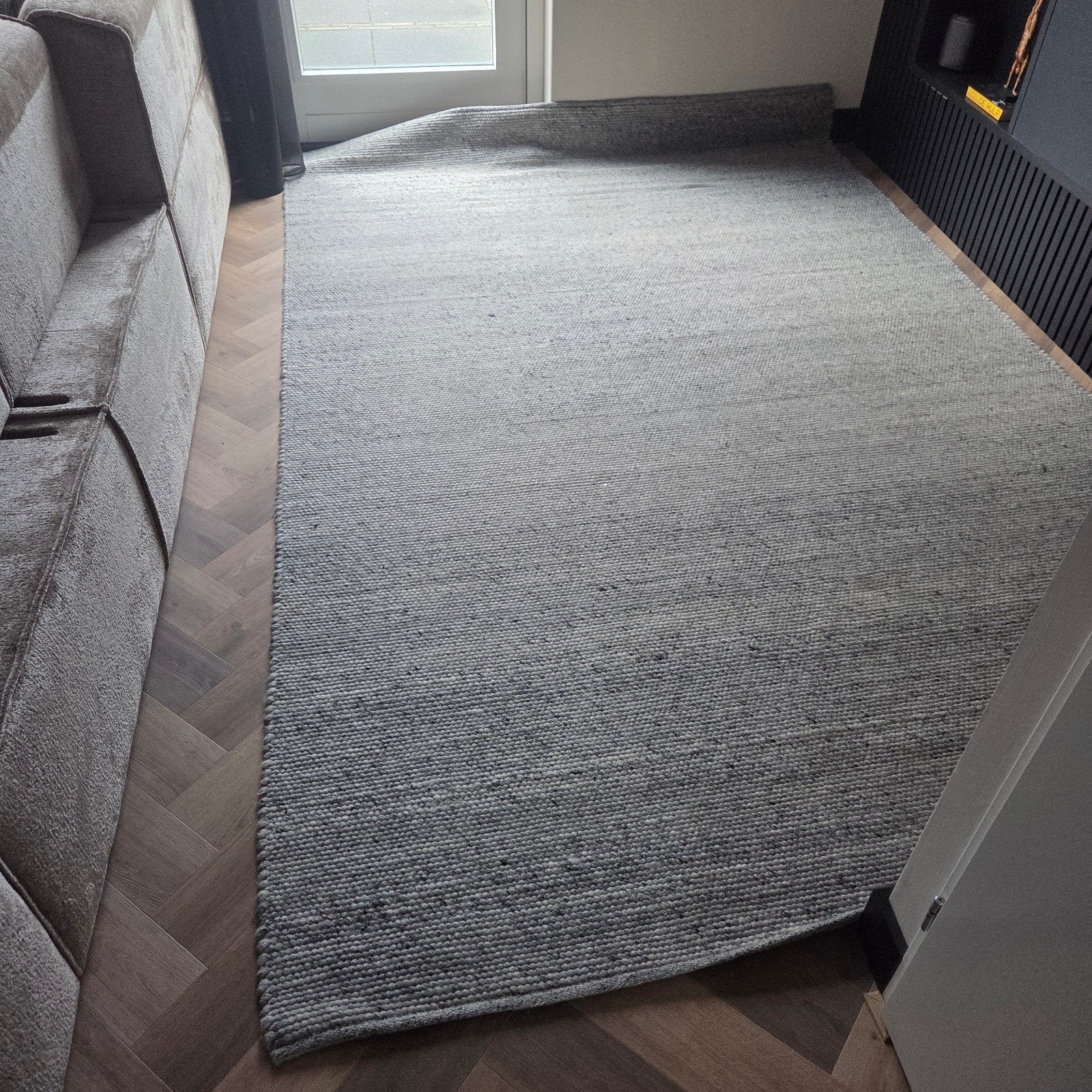 mooi vloerkleed grijs gemeleerd. afmeting 2 x 3,1 m, Ophalen, 200 cm of meer, Zo goed als nieuw, 200 cm of meer