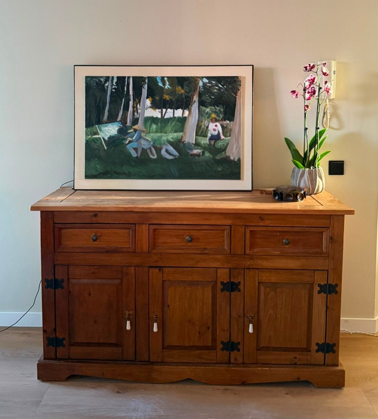 Dressoir 154cm breed, 50cm diep, 88cm hoog - Schiedam, Huis en Inrichting, Kasten | Dressoirs, Ophalen, Gebruikt, 150 tot 200 cm