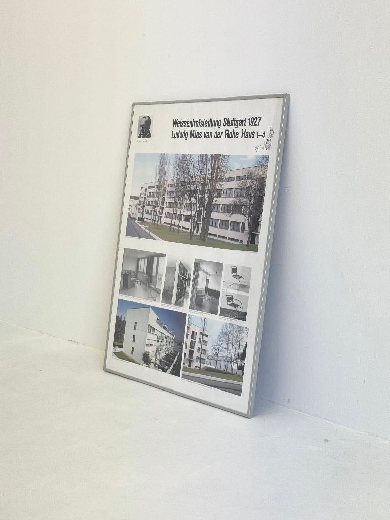 Poster Weissenhofsiedlung Stuttgart Ludwig Mies van der Rohe, Ophalen, Architecten, Zo goed als nieuw, Weissenhofsiedlung