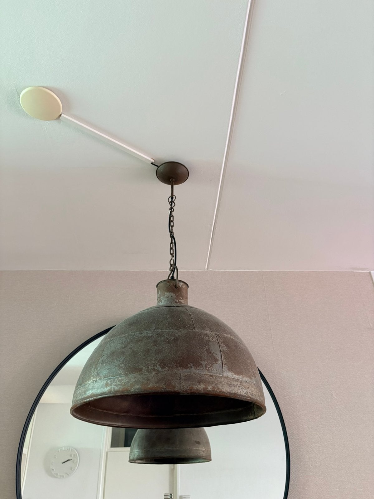 Metalen hanglamp industrieel, Ophalen, Zo goed als nieuw