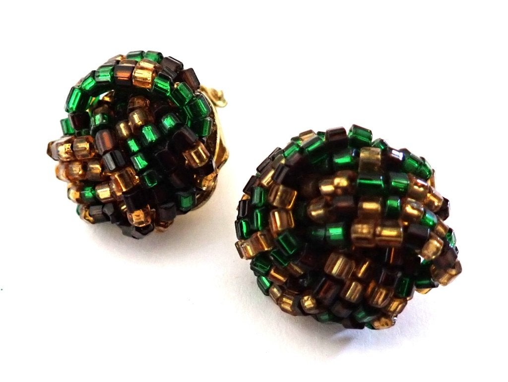 Vintage kralenclips in perfecte staat, Verzenden, Zo goed als nieuw, Overige kleuren, Overige materialen