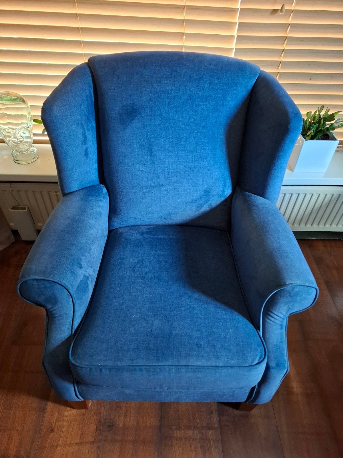 mooie fluwelen fauteuil, Ophalen of Verzenden, Zo goed als nieuw, 75 tot 100 cm, 50 tot 75 cm
