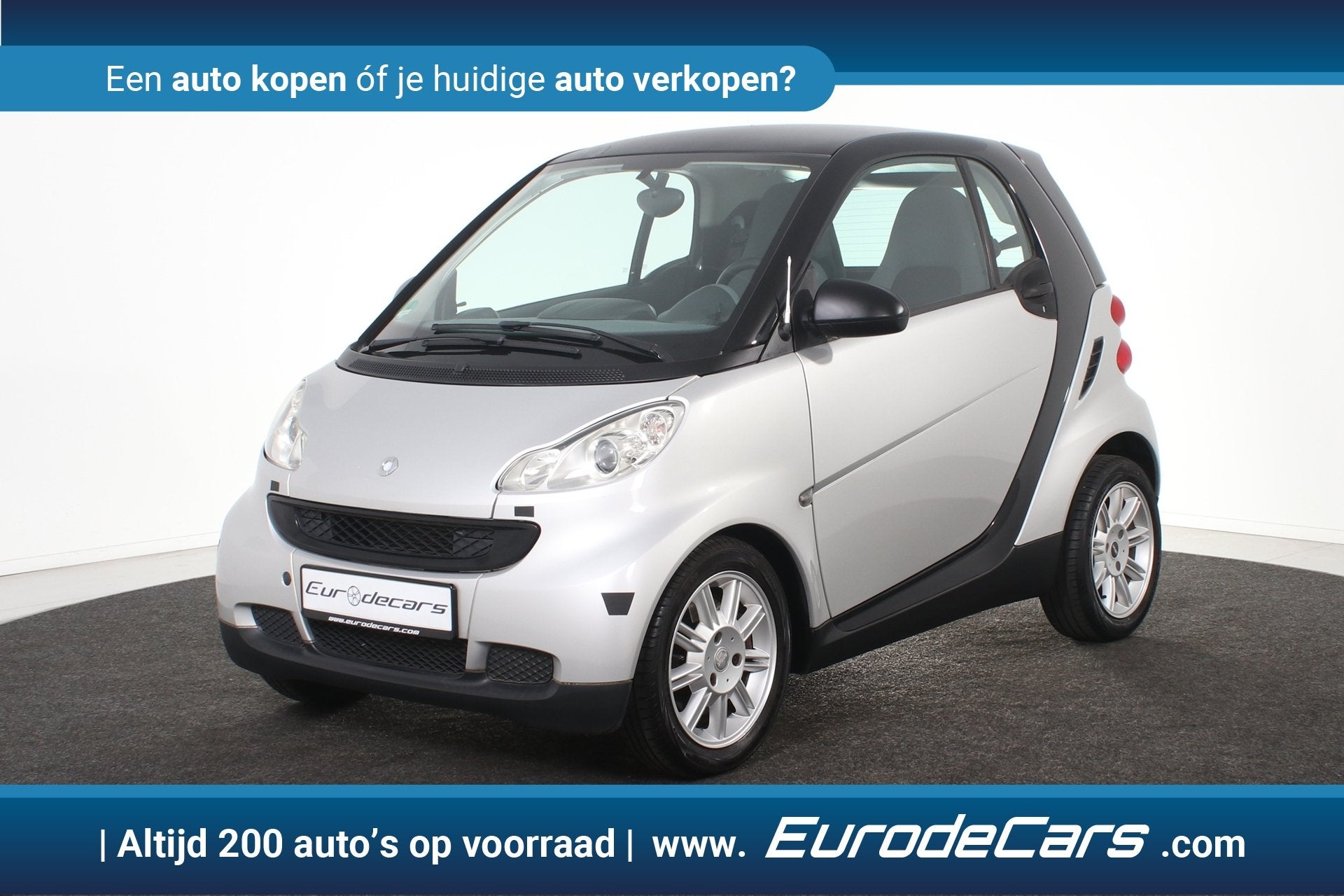 Smart Fortwo Coupé 1.0 mhd Pure *Airco*APK Nieuw*, Auto's, Automaat, Zwart, 18 €/maand, 23 km/l