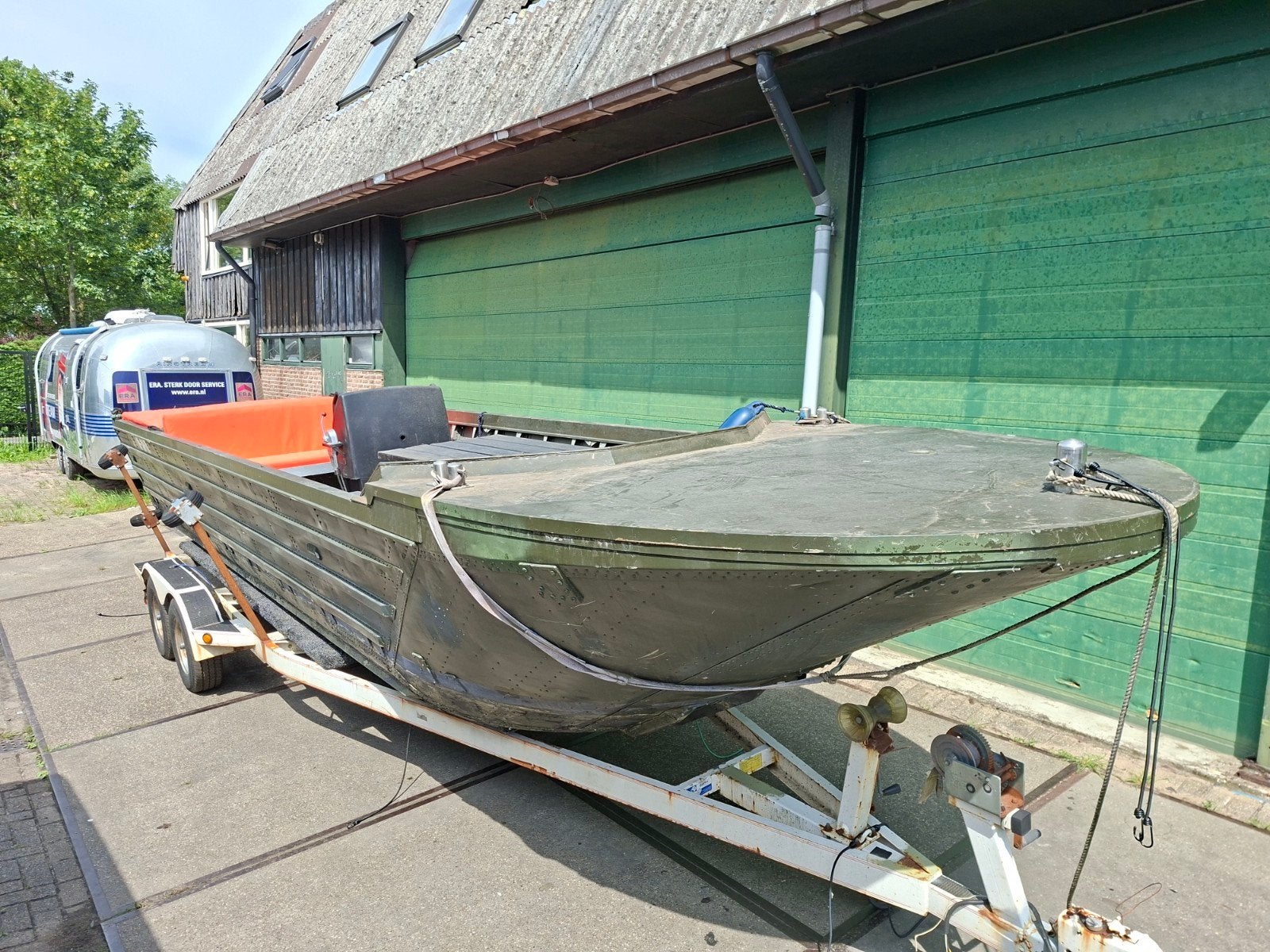 Robuuste Aluminium Vis/Toer/Werkboot inboordmotor OM606, Watersport en Boten, Overige merken, 9 m, Gebruikt, Binnenboordmotor