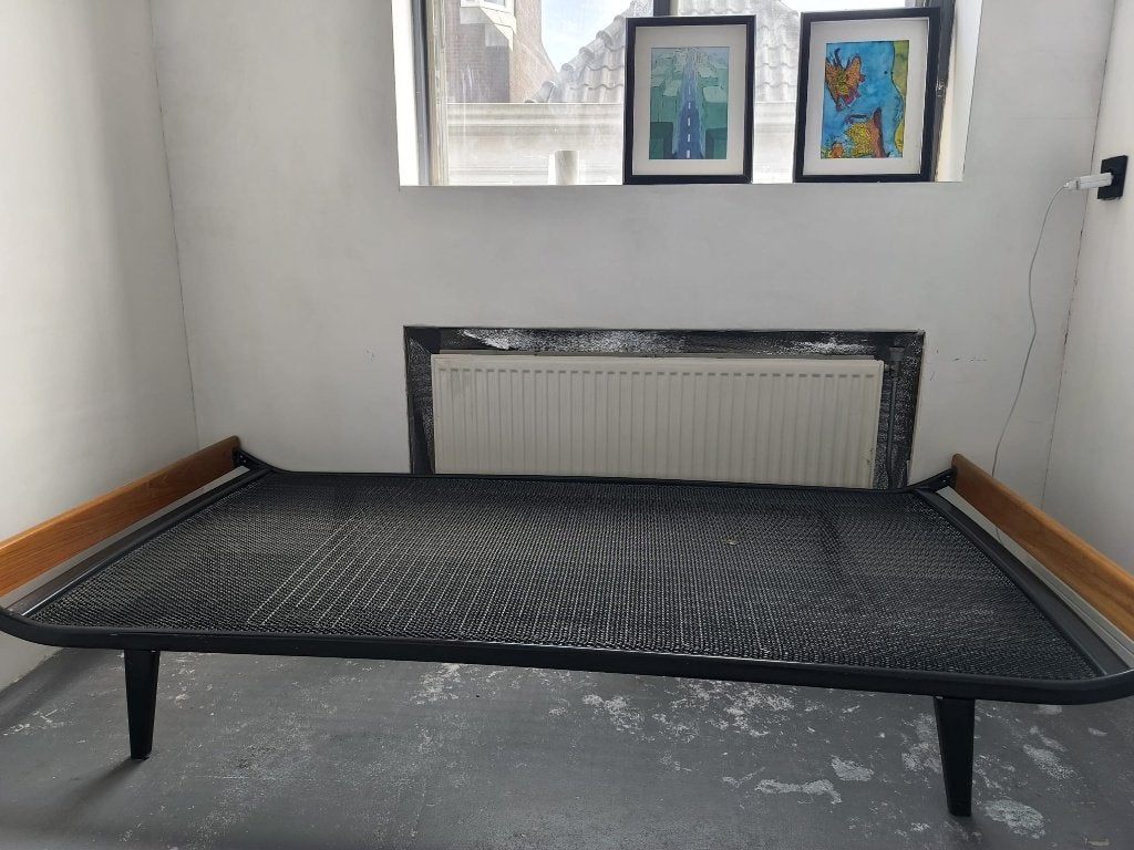 Auping Cleopatra vintage bed, Huis en Inrichting, Slaapkamer | Bedden, Gebruikt, Eenpersoons, 90 cm, 200 cm, Metaal, Ophalen