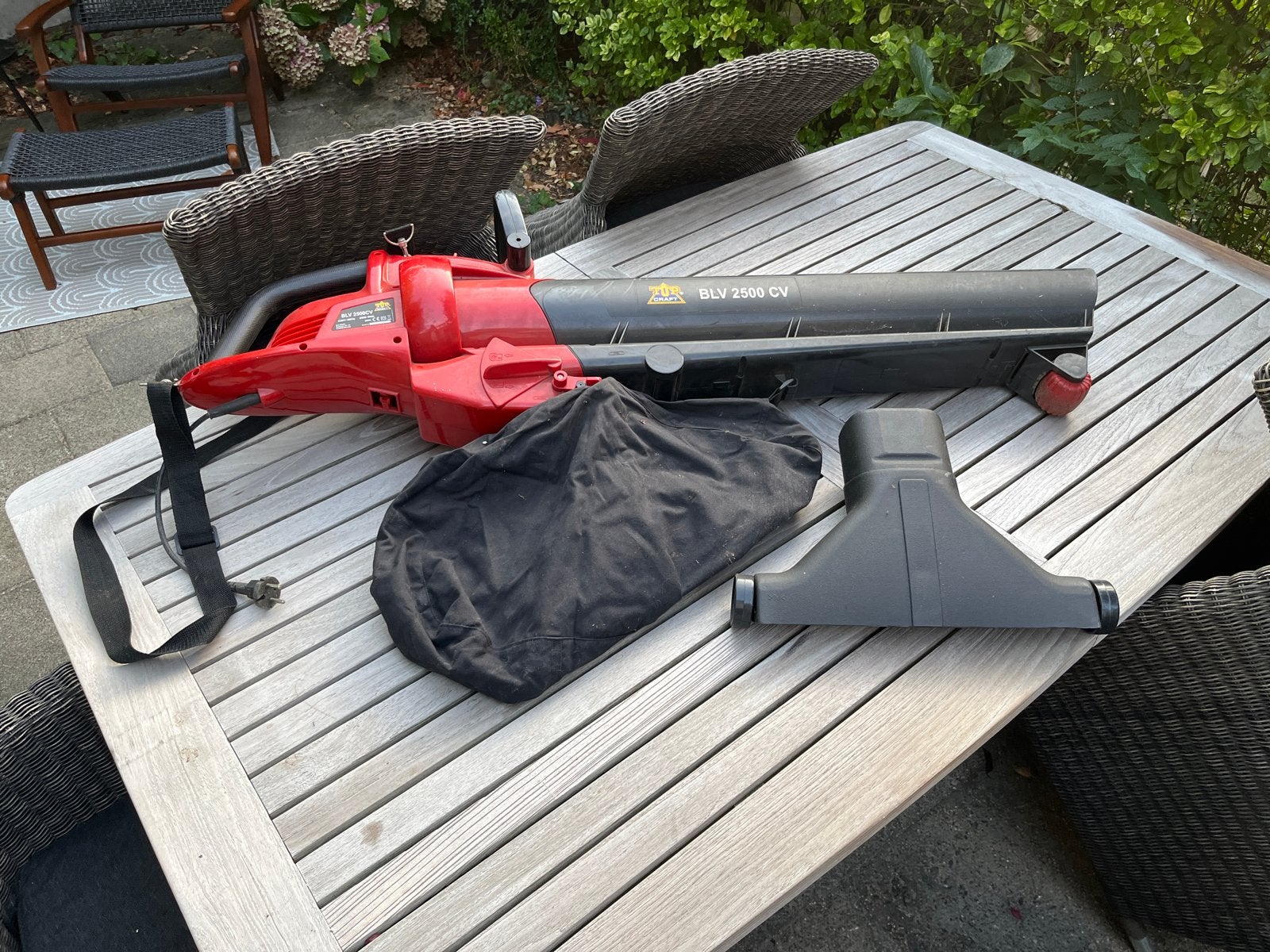 Top Craft BLV 2500 CV Bladblazer/Bladzuiger, Ophalen, Gebruikt, Handgedragen, Met opvangzak