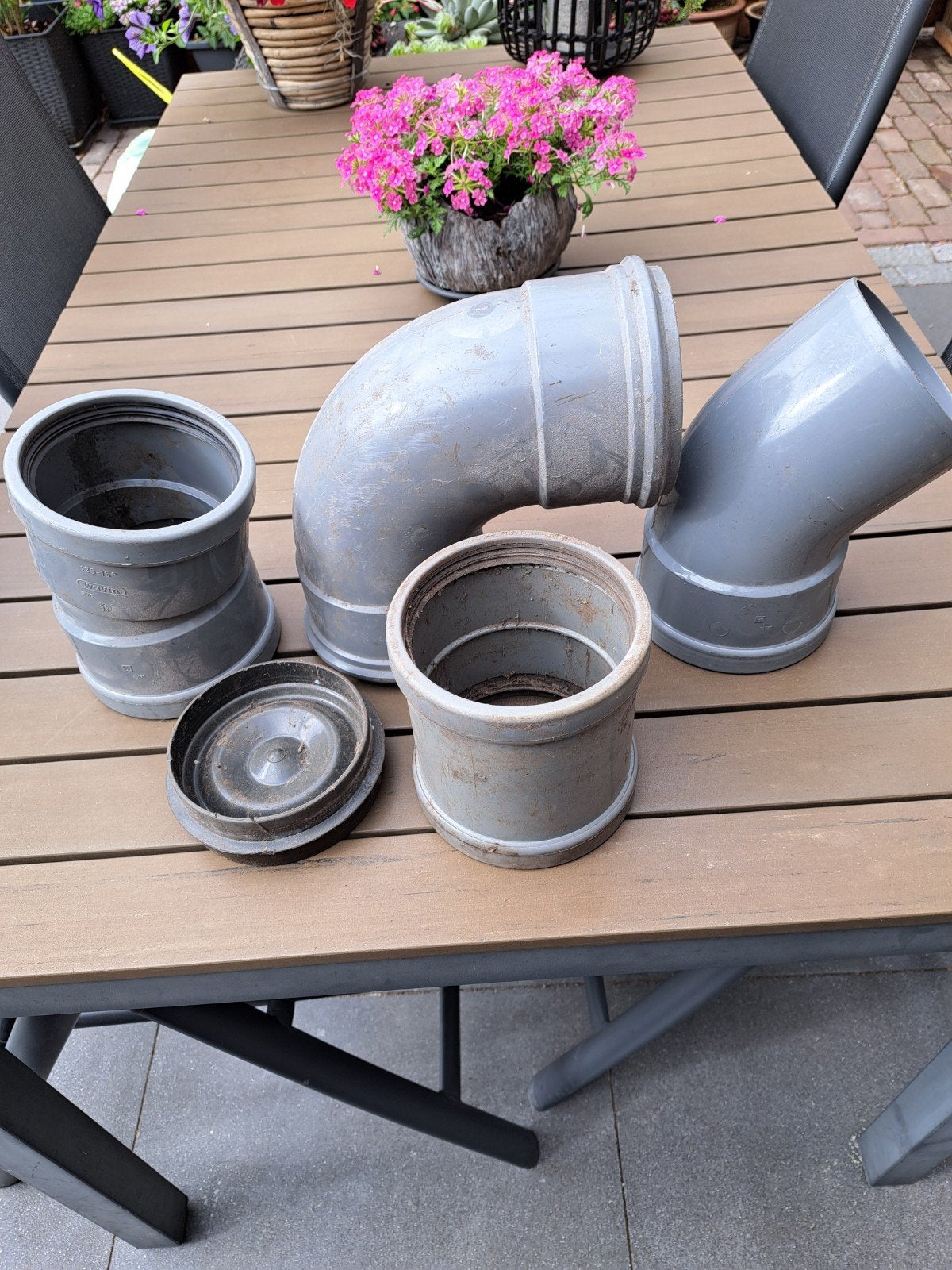 PVC afvoerbochten en verloopstukken, Bochten, Gebruikt, Pvc, Ophalen of Verzenden