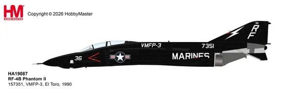 Hobby Master HA19087 | McDonnell Douglas RF-4B Phantom II, Ophalen, Schaalmodel, Nieuw, Pilot Station