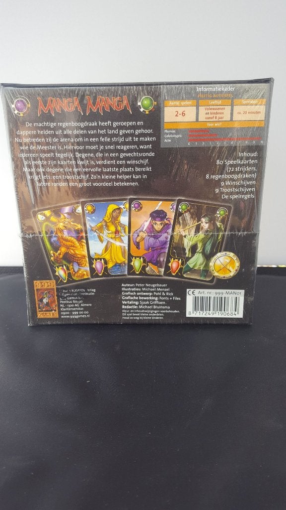 Manga Manga, nieuw gesealed, 999 Games 2004. 4A25, Tweedehands verkoop, Tweedehands verkoop, Gebruikt, Ophalen of Verzenden