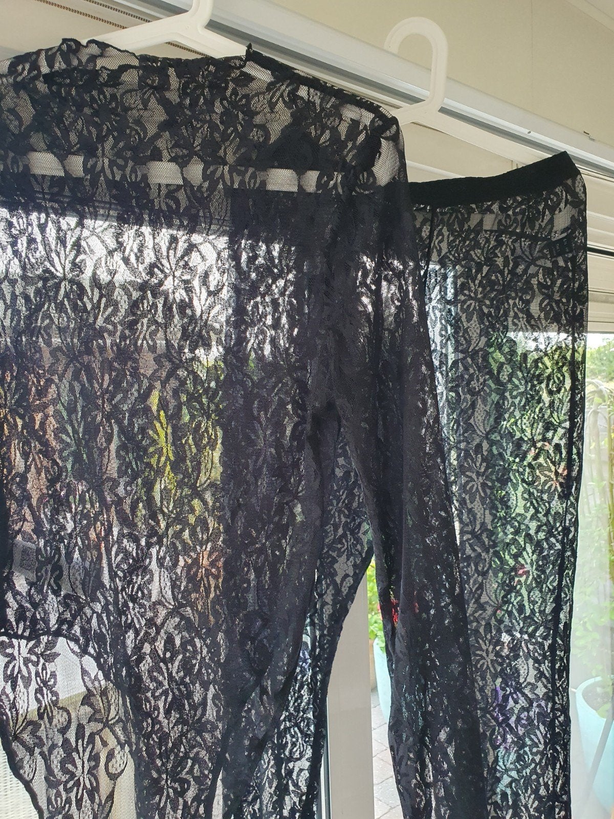 Kanten sexy body met pantalon XL 42 A 44, Ophalen of Verzenden, Zwart, Body of Korset