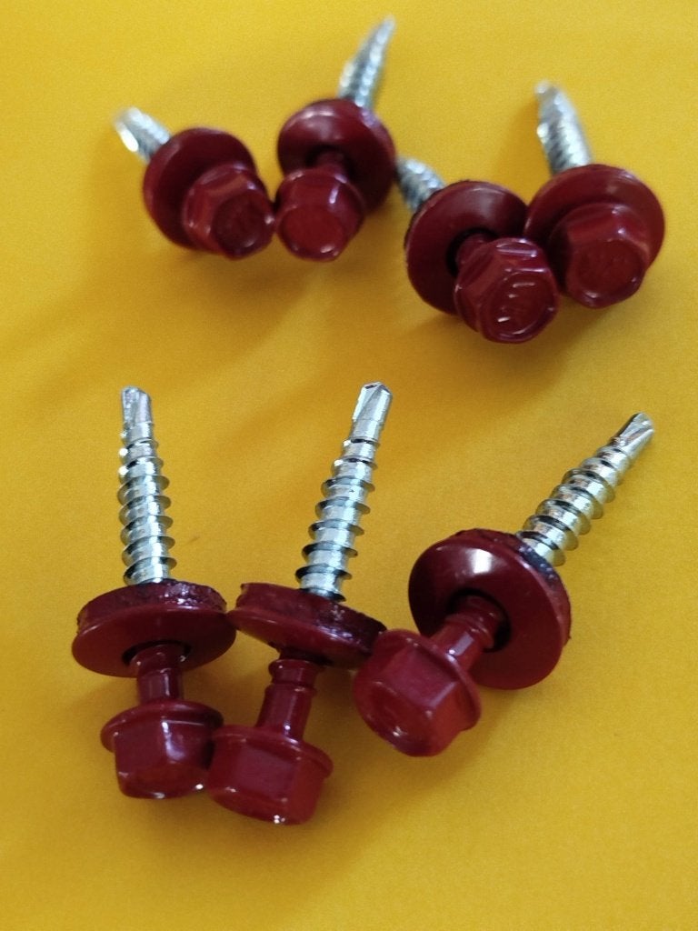50 st sandwich paneel bruinrood Ral  3011  schroeven   35 mm, N, N, Schroeven, Nieuw