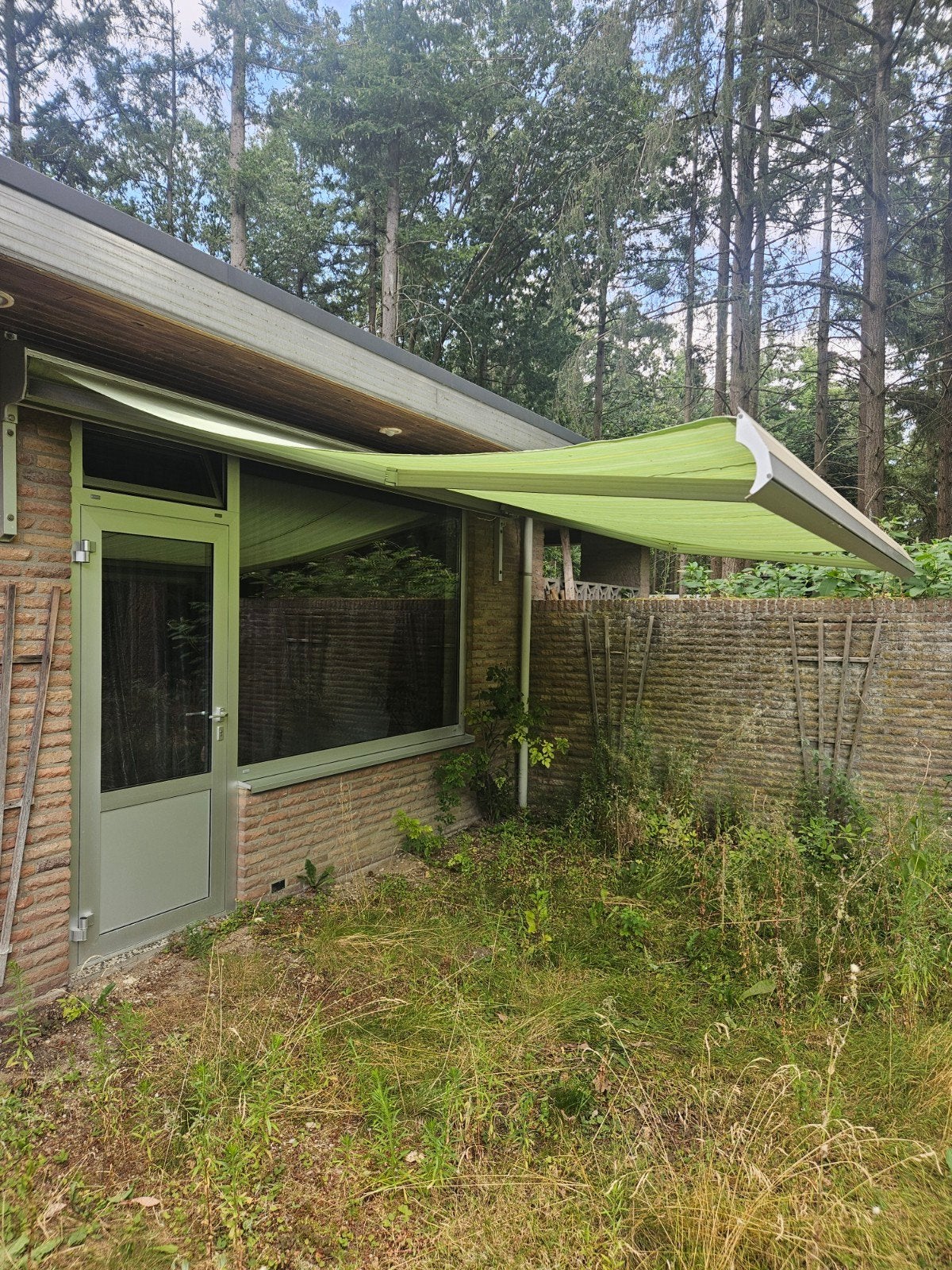 Lichtgroen Zonnescherm - 5 meter breed, 3 meter diep, Tuin en Terras, Zonneschermen, Ophalen of Verzenden