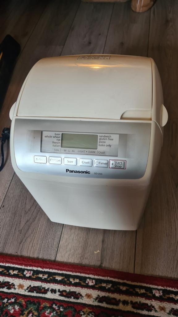 Panasonic SD-255 Broodbakmachine - Vers Brood Thuis, Witgoed en Apparatuur, 800 tot 1200 gram deeg, Ophalen, Met timer, Gebruikt